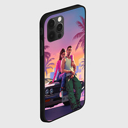 Чехол для iPhone 12 Pro Люсия с парнем gta 6, цвет: 3D-черный — фото 2