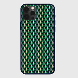 Чехол для iPhone 12 Pro Чешуя зеленого змея, цвет: 3D-черный