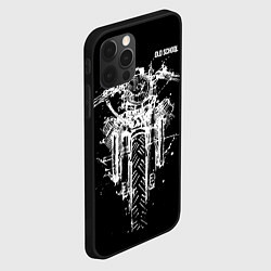 Чехол для iPhone 12 Pro Old school motorcycle, цвет: 3D-черный — фото 2