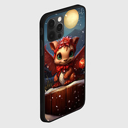 Чехол для iPhone 12 Pro Снежный дракон 2024, цвет: 3D-черный — фото 2