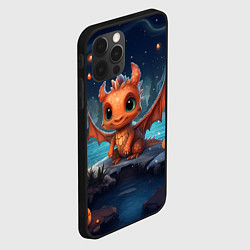 Чехол для iPhone 12 Pro Ледяной властелин дракон, цвет: 3D-черный — фото 2