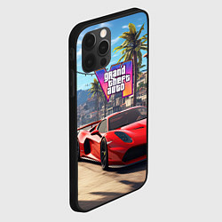 Чехол для iPhone 12 Pro GTA 6 red auto, цвет: 3D-черный — фото 2