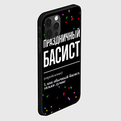 Чехол для iPhone 12 Pro Праздничный басист и конфетти, цвет: 3D-черный — фото 2