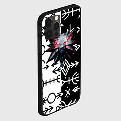 Чехол для iPhone 12 Pro The Witcher символы славянские, цвет: 3D-черный — фото 2