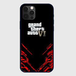 Чехол для iPhone 12 Pro GTA6 stripes game, цвет: 3D-черный