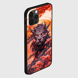 Чехол для iPhone 12 Pro Тигровый дракон сакура, цвет: 3D-черный — фото 2