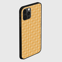 Чехол для iPhone 12 Pro Текстура лаптевого плетения, цвет: 3D-черный — фото 2
