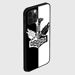 Чехол для iPhone 12 Pro Волки и молот Тора, цвет: 3D-черный — фото 2