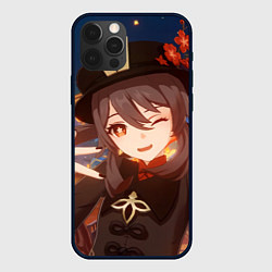 Чехол для iPhone 12 Pro Genshin Impact Hu Tao smile, цвет: 3D-черный