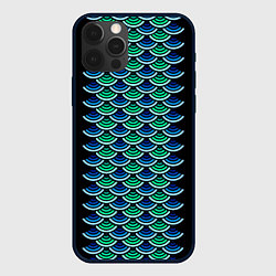Чехол для iPhone 12 Pro Чешуя морского чудовища, цвет: 3D-черный