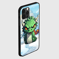 Чехол для iPhone 12 Pro Злой маленький дракон, цвет: 3D-черный — фото 2