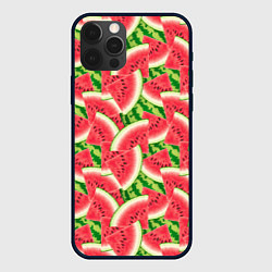 Чехол для iPhone 12 Pro Дольки сладкого арбуза, цвет: 3D-черный