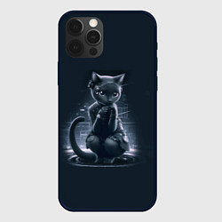 Чехол для iPhone 12 Pro Sweet cat - cyberpunk, цвет: 3D-черный