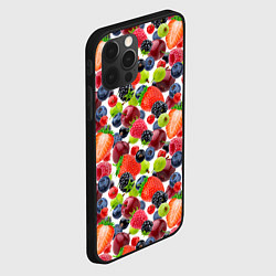 Чехол для iPhone 12 Pro Разные ягоды, цвет: 3D-черный — фото 2