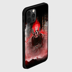 Чехол для iPhone 12 Pro Красный скелет в дыму, цвет: 3D-черный — фото 2