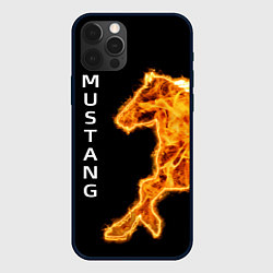 Чехол для iPhone 12 Pro Mustang fire, цвет: 3D-черный