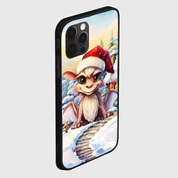 Чехол для iPhone 12 Pro Дракон новогодний праздничный 2024, цвет: 3D-черный — фото 2