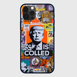 Чехол для iPhone 12 Pro Donald Trump - american сollage, цвет: 3D-черный