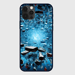 Чехол для iPhone 12 Pro Взрыв мелких плит, цвет: 3D-черный