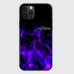 Чехол iPhone 12 Pro Dantes Inferno flame neon