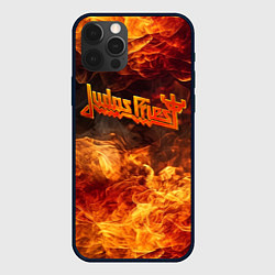 Чехол для iPhone 12 Pro Fire - Judas Priest, цвет: 3D-черный