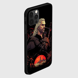 Чехол для iPhone 12 Pro Ведьмак Геральт из Ривии, цвет: 3D-черный — фото 2
