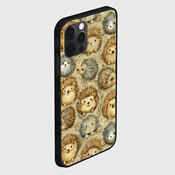 Чехол для iPhone 12 Pro Паттерн лесной ежик, цвет: 3D-черный — фото 2