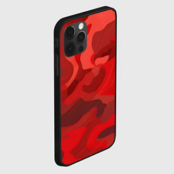 Чехол для iPhone 12 Pro Красный камуфляж крупный, цвет: 3D-черный — фото 2
