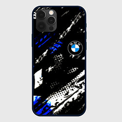 Чехол для iPhone 12 Pro BMW stripes color auto sport, цвет: 3D-черный