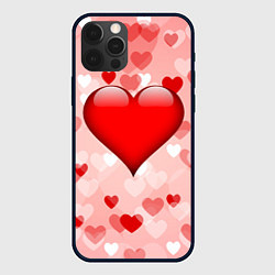 Чехол для iPhone 12 Pro Огромное сердце, цвет: 3D-черный