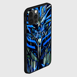 Чехол для iPhone 12 Pro Синий зубастый монстр, цвет: 3D-черный — фото 2