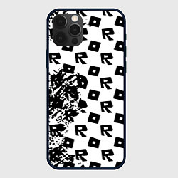 Чехол iPhone 12 Pro Roblox pattern game black