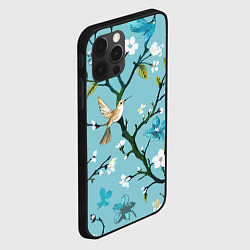 Чехол для iPhone 12 Pro Колибри ветка цветущего сада, цвет: 3D-черный — фото 2