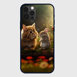 Чехол для iPhone 12 Pro Котик грызун, цвет: 3D-черный