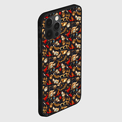 Чехол для iPhone 12 Pro Паттерн из красных абстрактных очков, цвет: 3D-черный — фото 2
