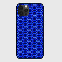 Чехол для iPhone 12 Pro Энергетический щит - синий, цвет: 3D-черный