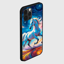 Чехол для iPhone 12 Pro Космический скакун, цвет: 3D-черный — фото 2