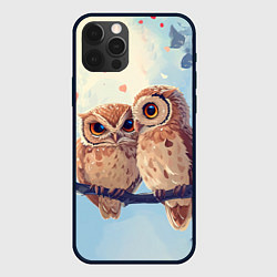 Чехол iPhone 12 Pro Влюбленные совы 14 февраля