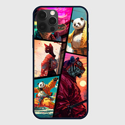 Чехол для iPhone 12 Pro Animal GTA, цвет: 3D-черный