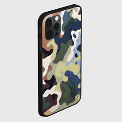 Чехол для iPhone 12 Pro Камуфляж милитари, цвет: 3D-черный — фото 2