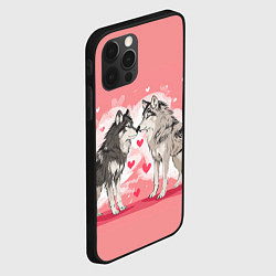 Чехол для iPhone 12 Pro Влюбленные волки 14 февраля, цвет: 3D-черный — фото 2