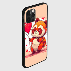 Чехол для iPhone 12 Pro Милый енот с сердечком, цвет: 3D-черный — фото 2