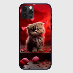 Чехол для iPhone 12 Pro 14 февраля влюбленный котик, цвет: 3D-черный