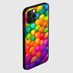 Чехол для iPhone 12 Pro Радужные пупырки, цвет: 3D-черный — фото 2