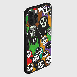 Чехол для iPhone 12 Pro Скелеты на хэллоуин, цвет: 3D-черный — фото 2