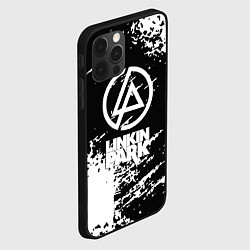 Чехол для iPhone 12 Pro Linkin park logo краски текстура, цвет: 3D-черный — фото 2