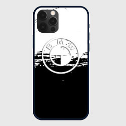 Чехол для iPhone 12 Pro BMW краски текстура чернобелый, цвет: 3D-черный