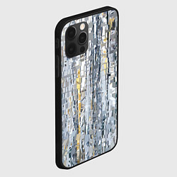 Чехол для iPhone 12 Pro Серебряные блоки, цвет: 3D-черный — фото 2