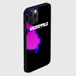 Чехол для iPhone 12 Pro Undertale neon splash, цвет: 3D-черный — фото 2