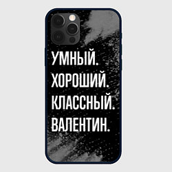 Чехол для iPhone 12 Pro Умный хороший классный: Валентин, цвет: 3D-черный